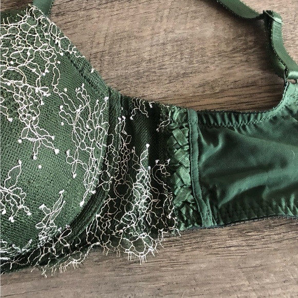 Victoria’s Secret Dark Green Lace Bra 36DD - Picture 5 of 6